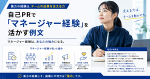 部活のマネージャー経験を自己PRで活かす方法と例文を解説する記事のアイキャッチ